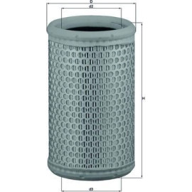 LX 646/1 MAHLE Luftfilter LX 646/1, Filtereinsatz, Höhe 179,5 mm – u. a. für Renault Twingo I (C06_), Clio II (BB_, CB_), II Kasten/Schrägheck (SB0/1/2_) – OE Nummer 7701038857 - l