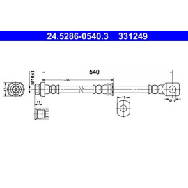 ATE Bremsschlauch 24.5286-0540.3