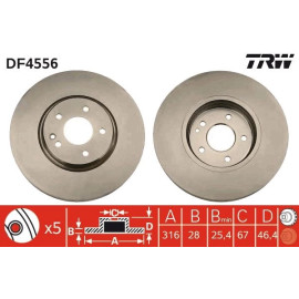 Bremsscheibe Db P. W210 97-03 DF4556 Bremsscheibe Db P. W210 97-03 DF4556