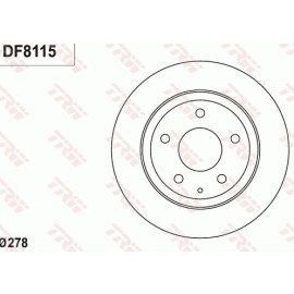 TRW Bremsscheibe Hinterachse DF8115 TRW Bremsscheibe Hinterachse DF8115