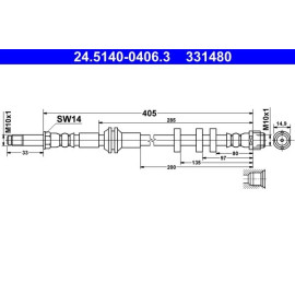 ATE Bremsschlauch 24.5140-0406.3