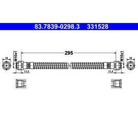 ATE Bremsschlauch 83.7839-0298.3 ATE Bremsschlauch 83.7839-0298.3