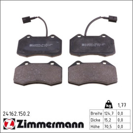 ZIMMERMANN Bremsbeläge 24162.150.2