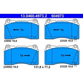 Bremsbelagsatz Mitsubishi P. Carisma/Lancer 2.0 16V 99-06 13.0460-4973.2