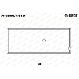 GLYCO Pleuellager 71-3560/4 STD