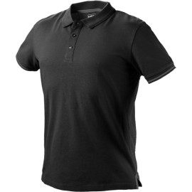 Denim-Poloshirt, Schwarz, Größe Xl 81-659-XL