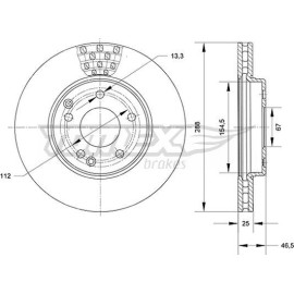 TOMEX brakes Bremsscheibe TX 71-06