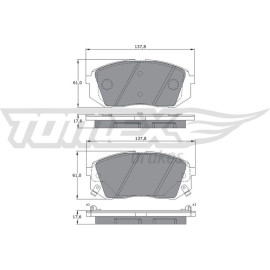 TOMEX brakes Bremsbelagsatz, Scheibenbremse TX 17-47