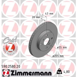 Zimmermann Bremsscheibe 590.2580.20 Zimmermann Bremsscheibe 590.2580.20