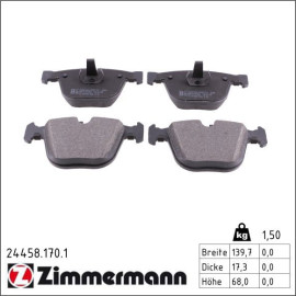 ZIMMERMANN Bremsbeläge 24458.170.1
