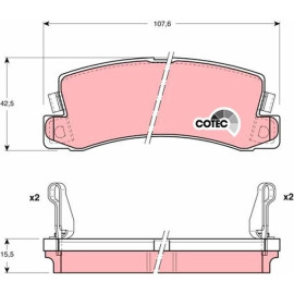 GDB1168 TRW Bremsbelagsatz Toyota Camry/Carina/Celica 1 6-3 0 86-01 GDB1168