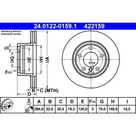 Bremsscheibe Bmw S. 5 (E39) 2.0-3.5 95-04 24.0122-0159.1 Bremsscheibe Bmw S. 5 (E39) 2.0-3.5 95-04 24.0122-0159.1