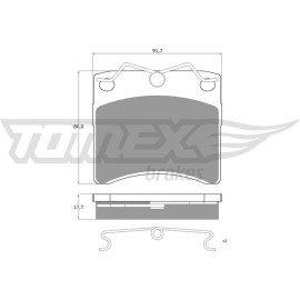 TOMEX brakes Bremsbelagsatz, Scheibenbremse TX 10-64