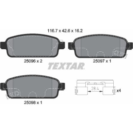 Textar Bremsbelagsatz 2509606 Textar Bremsbelagsatz 2509606