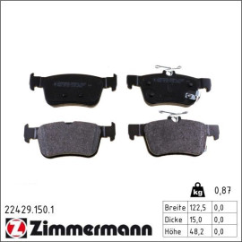 ZIMMERMANN Bremsbeläge 22429.150.1