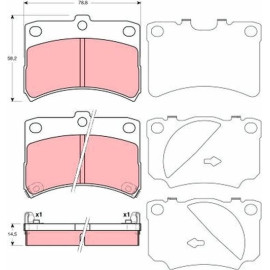 TRW Bremsbelagsatz Daihatsu P. Cuore GDB3219 TRW Bremsbelagsatz Daihatsu P. Cuore GDB3219
