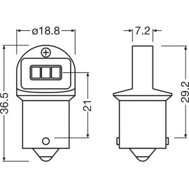 OSRAM Glühlampe, Handschuhfachleuchte 5008DWP-2BL