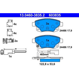 Bremsbelagsatz Ford T. Transit 06-14 13.0460-3835.2