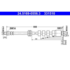 Bremsschlauch 24.5169-0556.3