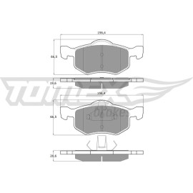 TOMEX brakes Bremsbelagsatz, Scheibenbremse TX 18-93