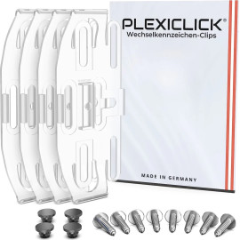 Rahmenlose Kennzeichenhalter Plexi Click V3 Transparent Plexiclick V3 transp