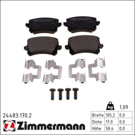 ZIMMERMANN Bremsbeläge 24483.170.2