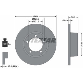 Textar Bremsscheibe 92040600 – 298 x 14 mm Textar Bremsscheibe 92040600 – 298 x 14 mm