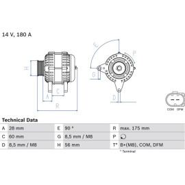 Lichtmaschine 0 986 080 090