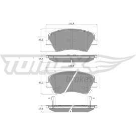 TOMEX brakes Bremsbelagsatz, Scheibenbremse TX 18-68