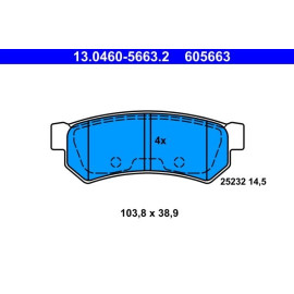ATE Bremsbelagsatz 13.0460-5663.2 ATE Bremsbelagsatz 13.0460-5663.2