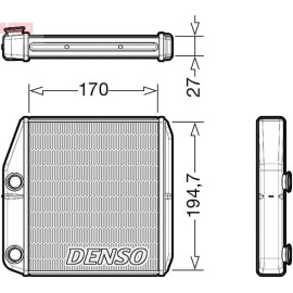 DENSO Wärmetauscher, Innenraumheizung DRR09101