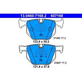 Bremsbelagsatz Bmw T. E65 3.0-3.6 01-08 13.0460-7168.2