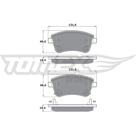 TOMEX brakes Bremsbelagsatz, Scheibenbremse TX 16-53