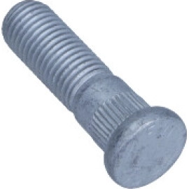 febi bilstein 46680 Radbolzen M12 x 1,5 – Rändelbolzen, Länge unter Kopf 42 mm, Gesamtlänge 46 mm, Gewindelänge 26 mm, Rändel-Ø 13 mm, Klasse 10.9 – OE 1 473 166