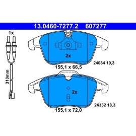 Bremsbelagsatz Peugeot P. 508 1.6-2.2 Hdi 10 13.0460-7277.2
