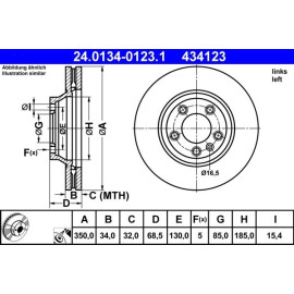 Bremsscheibe Porsche P. Cayenne/Touareg 18 Le 24.0134-0123.1 Bremsscheibe Porsche P. Cayenne/Touareg 18 Le 24.0134-0123.1