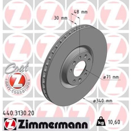 70 481 046 Bremsscheibe VA 440.3130.20