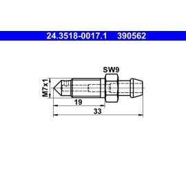 ATE Entlüftungsschraube / Entlüftungsventil 24.3518-0017.1 ATE Entlüftungsschraube / Entlüftungsventil 24.3518-0017.1