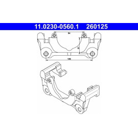 Halter, Bremssattel 11.0230-0560.1 Halter, Bremssattel 11.0230-0560.1