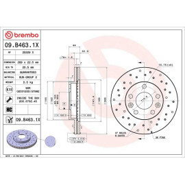BREMBO Bremsscheibe XTRA VA 09.B463.1X