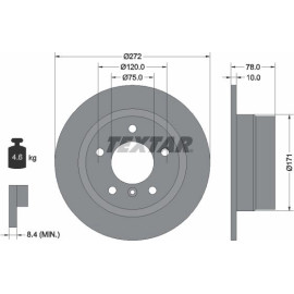 Textar Bremsscheibe 92072303 Textar Bremsscheibe 92072303