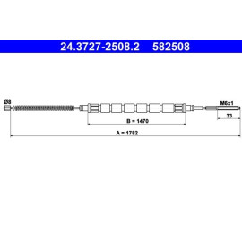 ATE Handbremsseil 24.3727-2508.2 ATE Handbremsseil 24.3727-2508.2