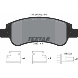 Textar Bremsbelagsatz 2410101 Textar Bremsbelagsatz 2410101
