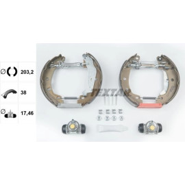 Satz Bremsbacken Renault Megane 95 84049500