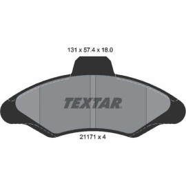 Textar Bremsbelagsatz 2117105 Textar Bremsbelagsatz 2117105