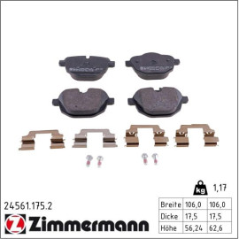 ZIMMERMANN Bremsbeläge 24561.175.2