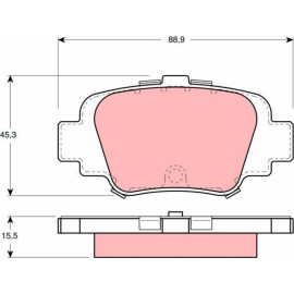 TRW Bremsbeläge Hinterachse GDB1060 TRW Bremsbeläge Hinterachse GDB1060