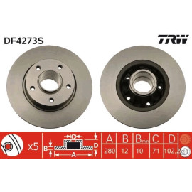 Bremsscheibe HA DF4273S