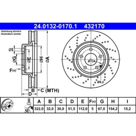Bremsscheibe Db P. Cls C218/X218 11 24.0132-0170.1