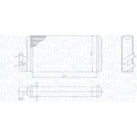 MAGNETI MARELLI Wärmetauscher, Innenraumheizung 350218403000